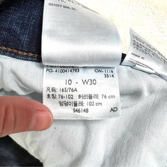Levi’s Classic Crop Dark Wash Denim Casual High Rise Capri Denim Jeans Size 30 - Picture 8 of 16